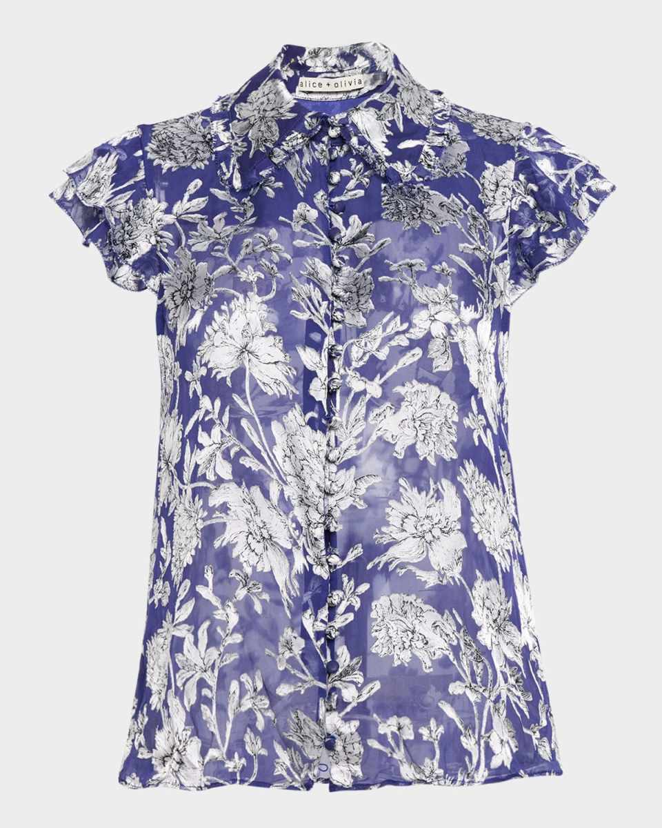 Martel Flutter-Sleeve Blous